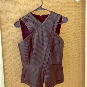 Leather dress top BCBG